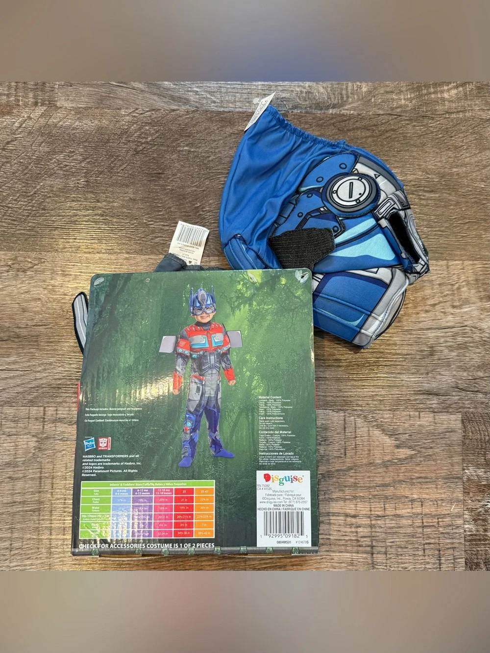 NWT Transformers Rise of the Beasts Optimus Prime Toddler Halloween Costume 2T